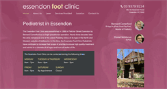 Desktop Screenshot of essendonfootclinic.com.au